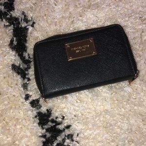Black Michael Kors card holder wallet